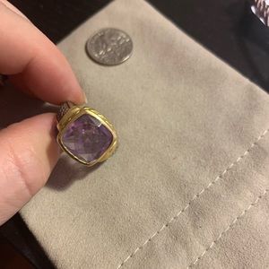 Judith Ripka JR2 ring size 8 18kt gold and silver